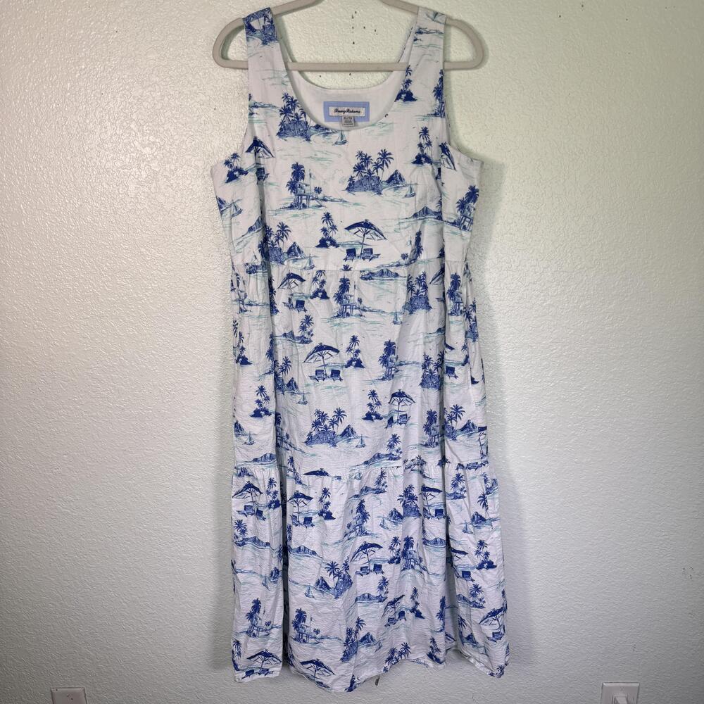 Tommy Bahama Dress Womens XL Nova Wave Beach Days Sundress Tropical Beach Maxi